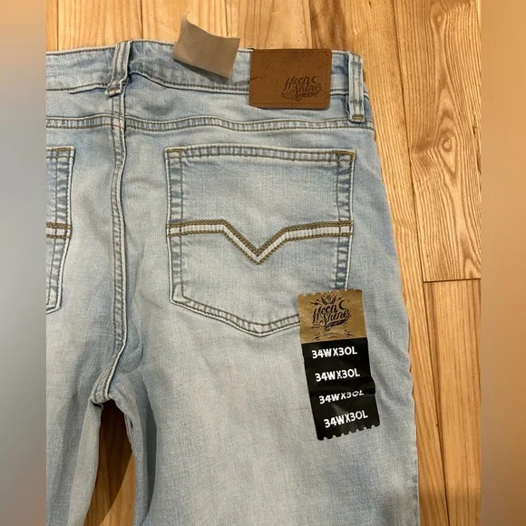 Men's Light Blue Bootcut Jeans Moon Shine Spirit From Boot Barn - Picture 5 of 12